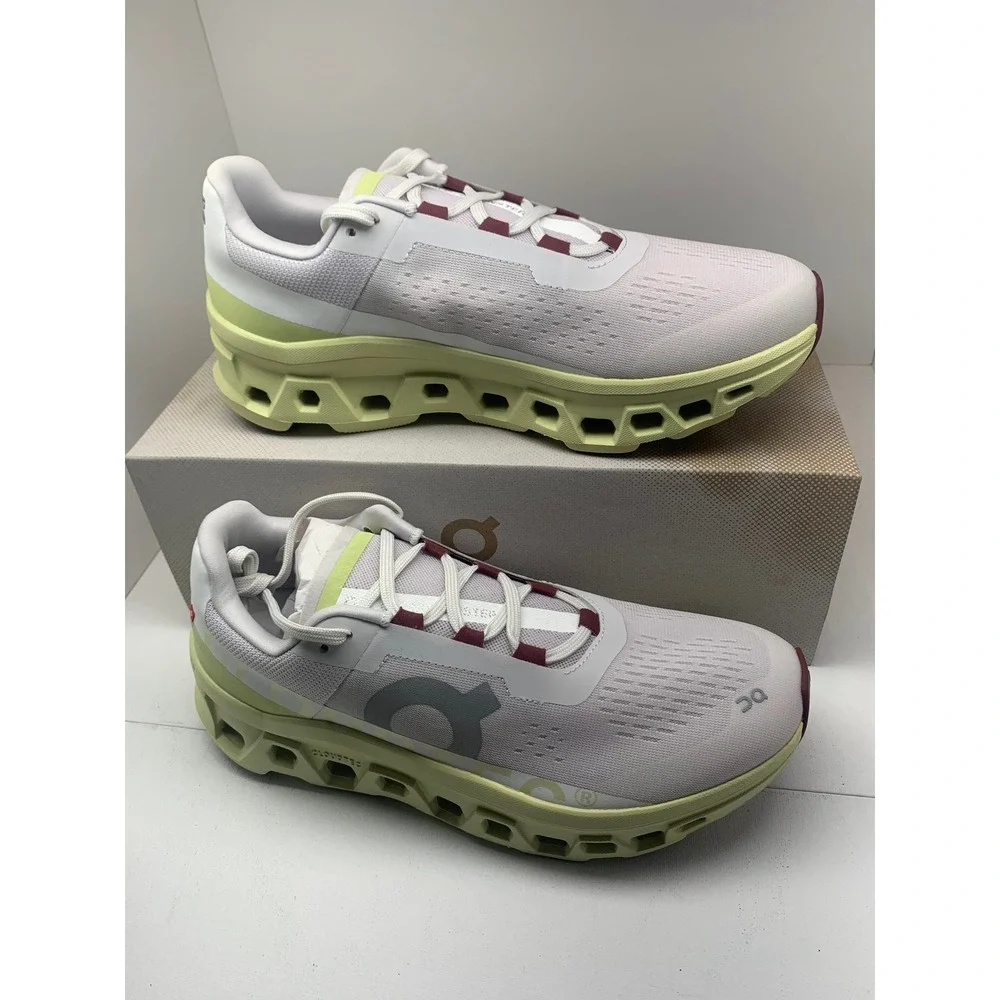 On Running Cloudmonster Mens 10 Frost Acacia Road Running Shoes 61.97786 NEW